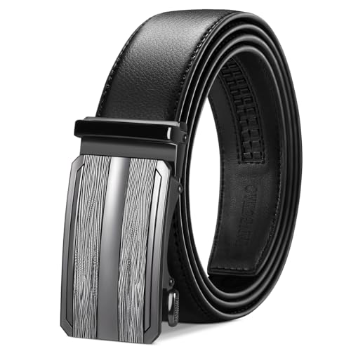 TANGCHAO Gürtel Herren Ratsche Automatikschließe 35 mm Breit Schwarz Gürtel Business Anzug Ledergürtel für Herren,Größe Angepasst 17-HEI-ZD 145CM TANGCHAO Gürtel Herren Ratsche Automatikschließe 35 mm Breit Schwarz Gürtel Business Anzug Ledergürtel für Herren,Größe Angepasst 17-HEI-ZD 145CM von TANGCHAO