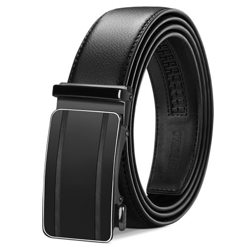 TANGCHAO Gürtel Herren Ratsche Automatikschließe 35 mm Breit Schwarz Gürtel Business Anzug Ledergürtel für Herren,Größe Angepasst 19-HEI-ZD 125CM TANGCHAO Gürtel Herren Ratsche Automatikschließe 35 mm Breit Schwarz Gürtel Business Anzug Ledergürtel für Herren,Größe Angepasst 19-HEI-ZD 125CM von TANGCHAO
