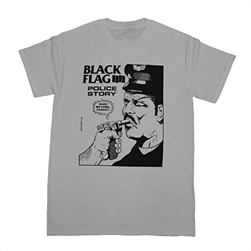 Kectelly BLACK FLAG Police Story T-shirt, 0Black, M von JUSTSWAG