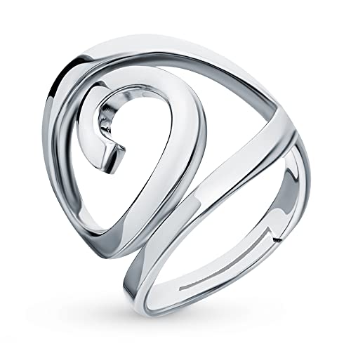 TANGPOET Daumenring für Frauen 925 Sterling Silber Einstellbare Offene Ringe Größe Q Ring Keltischer Geburtstag Schmuck Geschenke für Ihre Frauen Mädchen Damen(Silber) von TANGPOET