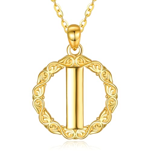 TANGPOET Buchstaben I Halskette für Damen Mädchen 925 Sterling Silber 26 Buchstaben I Anhänger Kette Muttertag Geburtstag Weihnachten Schmuck Geschenke von TANGPOET