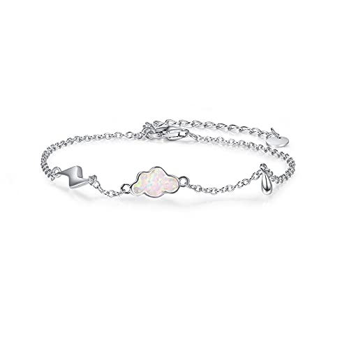 TANGPOET Damen Armbänder für Damen Silber 925 verstellbare Armbänder Herzschlag Schmuck Geschenke für Damen Armband Jahrestag Geburtstagsgeschenk von TANGPOET