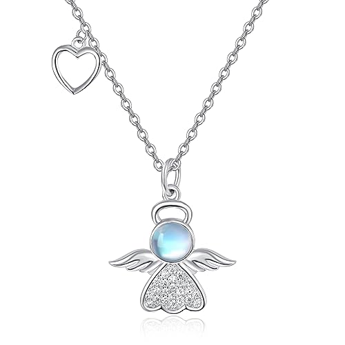 TANGPOET Schutzengel Halskette Schutzengel kette Anhänger für Frauen Flügel schmuck Schutzengel Geschenk Trauerschmuck Taufe Kommunion von TANGPOET