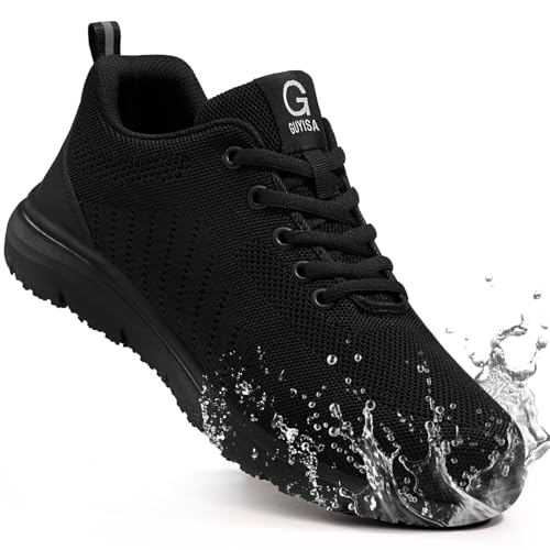 TANIELD Stahlkappenschuhe für Herren, leichte Arbeitsschuhe, Sicherheitsschuhe, luftgepolsterte Stahlkappe, Sneaker, unzerstörbare Stahl-Tenniszehen, Bau, Industrie, Arbeitssicherheits-Sneaker von TANIELD