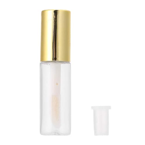 45pcs 1.2ml Gold Mini Refillable Empty Lip Gloss Tubes with Brush, Rubber, Transparent Body for Easy Refill and Viewing Remaining Capacity von TANIQIACA