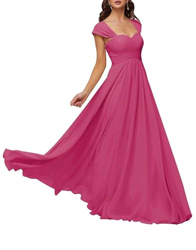 TANPAUL Brautjungfernkleider Herzausschnitt Damen - Elegante Chiffon Abendkleider Rüschen Langes Hochzeitsgastkleid TANPAUL Brautjungfernkleider Herzausschnitt Damen - Elegante Chiffon Abendkleider Rüschen Langes Hochzeitsgastkleid von TANPAUL