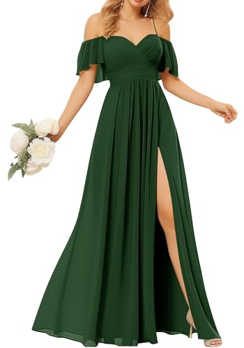 TANPAUL Damen Abendkleider Elegant Chiffon Brautjungfernkleid Schulterfrei Festliche Kleider für Hochzeitsgast TANPAUL Damen Abendkleider Elegant Chiffon Brautjungfernkleid Schulterfrei Festliche Kleider für Hochzeitsgast von TANPAUL