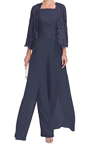 TANPAUL Hosenanzug Damen Festlich Hochzeit - Chiffon mit Jacke Festliche Hochzeitsgast Kleid mit Ärmel von TANPAUL