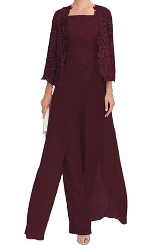 TANPAUL Mutter des Bräutigams Hosenanzug - Spitzen Chiffon Brautmutter Kleid mit Jacke Formell Abendanzug TANPAUL Mutter des Bräutigams Hosenanzug - Spitzen Chiffon Brautmutter Kleid mit Jacke Formell Abendanzug von TANPAUL