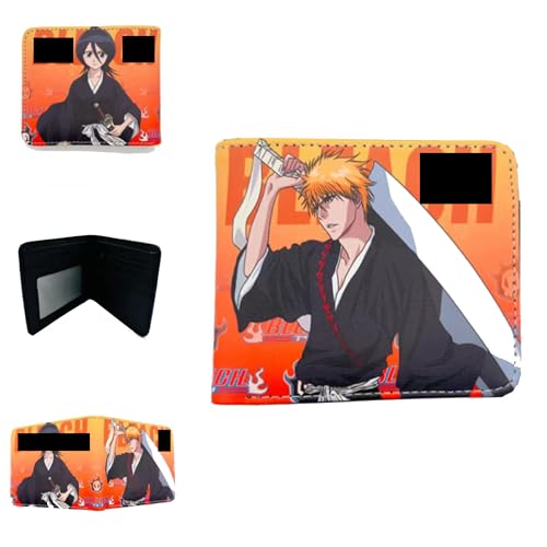 TANSHOW BL Lchigo Geldbörse Kann Kreditkarten Bargeld Burable Clutch Anime Geldbörse für Männer Frauen aufnehmen (Kurosaki Ichigo) von TANSHOW