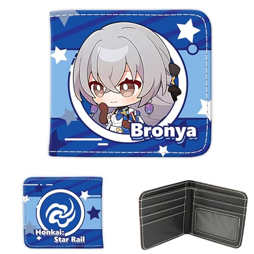 TANSHOW Honkai Star Rail Geldbörse Kann Kreditkarten Bargeld Burable Clutch Anime Geldbörse für Männer Frauen aufnehmen (Bronya Rand) von TANSHOW