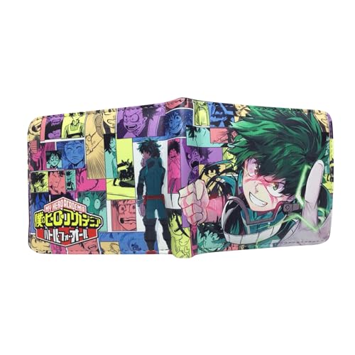 TANSHOW My Hero Academia Geldbörse Kann Kreditkarten Bargeld Burable Clutch Anime Geldbörse für Männer Frauen aufnehmen (Midoriya Izuku) von TANSHOW