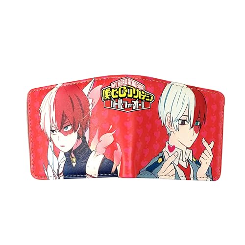 TANSHOW My Hero Academia Geldbörse Kann Kreditkarten Bargeld Burable Clutch Anime Geldbörse für Männer Frauen aufnehmen (Todoroki Shoto) von TANSHOW