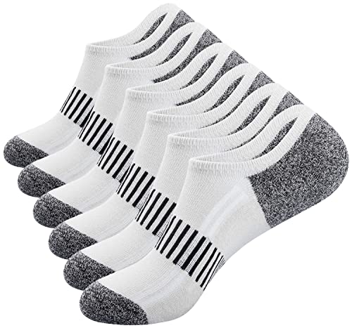 TANSTC Sneaker Socken Herren & Damen, 6 Paar Füßlinge 35-38 39-42 43-46 47-50 Atmungsaktives Laufsocken Baumwollsocken Arbeitssocken Socken, Sportsocken Jugend 43-46 von TANSTC