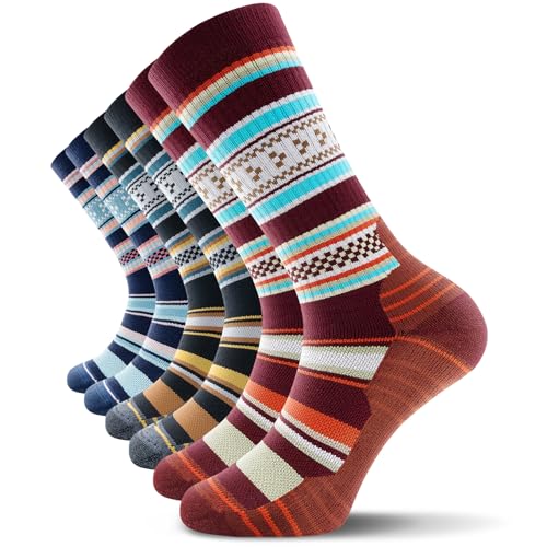 TANSTC Wandersocken Damen 47-50, Outdoor & Trekking-Socken, Wollsocken, Atmungsaktiv & Anti-Blasen Warm Dicke Gepolstert Thermosocken für Herren, Damen, 3 Paar von TANSTC