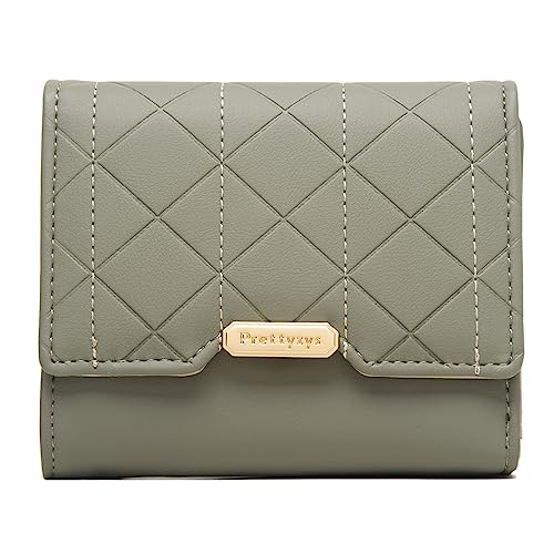 TANTOMI Portemonnaie Damen Klein, Geldbörse Damen Klein und im Kurzformat, Klein Geldbeutel Damen 2 Receipt Slots, Portmonee Damen Klein mit Zipped Coin Pocket und Cash Compartment(Grun). von TANTOMI