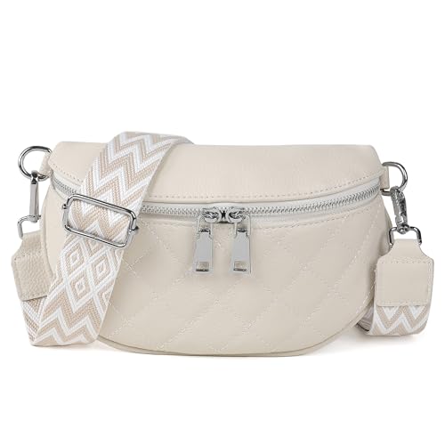 TANTOMI Umhängetasche Damen Klein, Schöne Bauchtasche Damen Elegant Crossbody Bag Damen Brusttasche mit Verstellbar Abnehmbar Breiter Gurt von TANTOMI