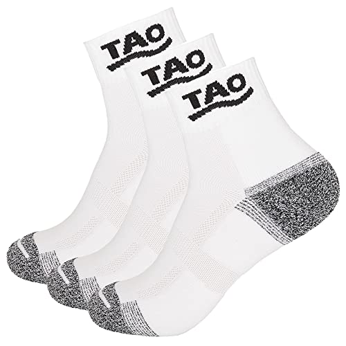TAO. Einfach laufen. Geruchsneutralisierende Socken | Blasenfrei Laufen | Nachhaltig & fair RUNNING SOCKS Dreierpack white 43-46 von TAO