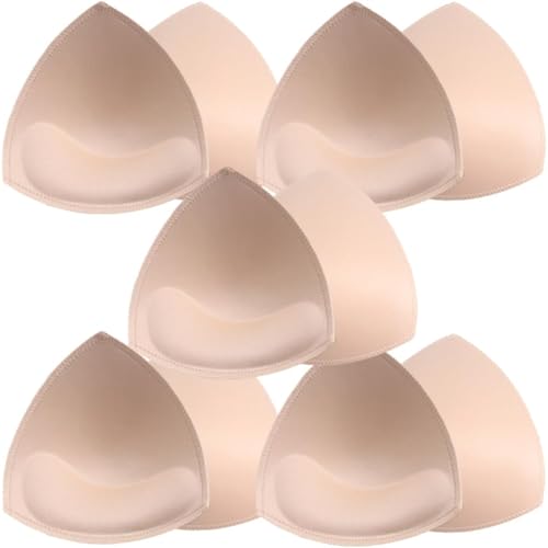 TAOHUA GARDEN Damen 5 Paar BH-Pads Einsätze, herausnehmbar, Air Baumwolle, Schaum-Schwamm, atmungsaktiv Medium Beige# TAOHUA GARDEN Damen 5 Paar BH-Pads Einsätze, herausnehmbar, Air Baumwolle, Schaum-Schwamm, atmungsaktiv Medium Beige# von TAOHUA GARDEN