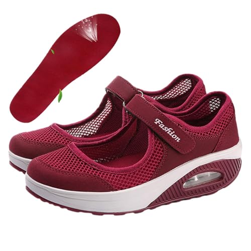 TAOLE Orthopädische Schuhe Damen, Luftpolster Schuhe Leichte Sportschuhe FüR Schmerzfreie FüßE, Soft Air Cushion, Slip-On Mit Luftkissen Laufschuhe Für Damen von TAOLE