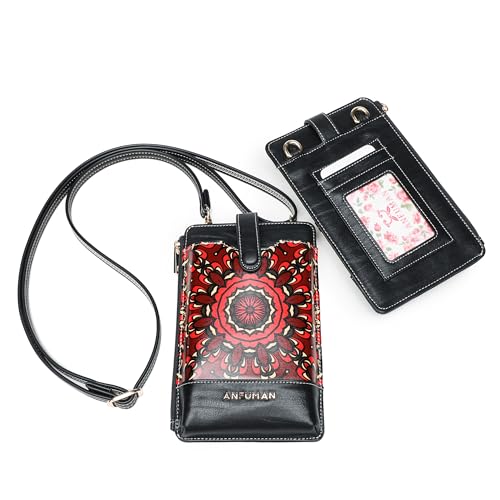 TAOSITUE Leather Small Crossbody Bags for Women Designer Cell Phone Bag Wallet Purses Adjustable Strap von TAOSITUE