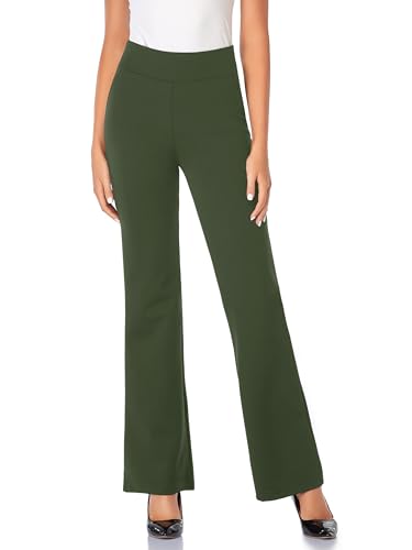 Tapata Damen 71cm/76cm/81cm/86cm Bootcut Stretch-Hose Hoher Bund Frauen Bürohosen Arbeitshose Bauchkontrolle Lange Elegante Schlaghose Freizeithose Yogahose 86cm Olive XXL Tapata Damen 71cm/76cm/81cm/86cm Bootcut Stretch-Hose Hoher Bund Frauen Bürohosen Arbeitshose Bauchkontrolle Lange Elegante Schlaghose Freizeithose Yogahose 86cm Olive XXL von Tapata