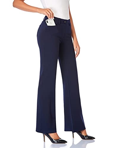 Tapata Damen 71cm/76cm/81cm/86cm Bootcut Stretch-Hose mit 4 Taschen, Tall/Lang/Regulär/Petite Für Büro Business Alltag Elegante Hose 76cm Dunkelblau L von Tapata