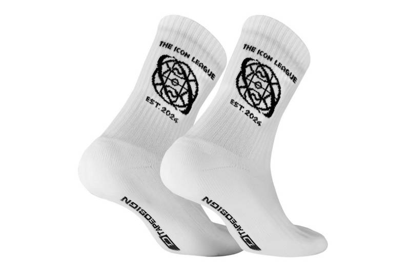 TAPEDESIGN x THE ICON LEAGUE Freizeitsocken & Lifestyle-Socken (1 Paar) für Herren & Damen (Einheitsgröße) (1 Paar, Weiß) Bequem Funktions-Socken für Erwachsene & Jugendliche Made in Europe von TAPEDESIGN x THE ICON LEAGUE