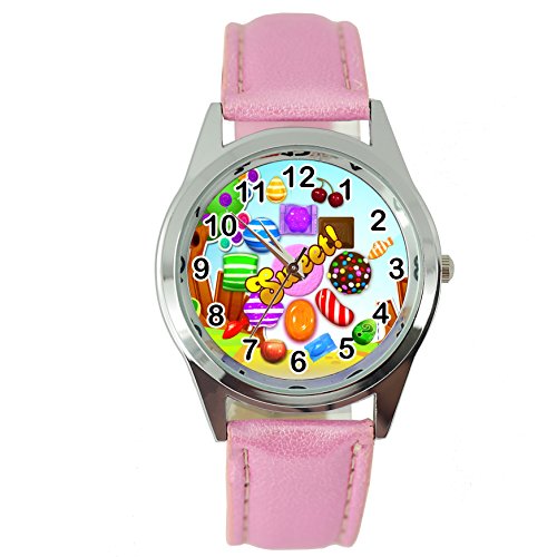 TAPORT® Quarzuhr rosa Lederband für Süßigkeitenliebhaber von TAPORT