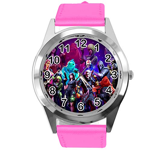 Armbanduhr FG1NT aus Leder, rund, Pink von TAPORT