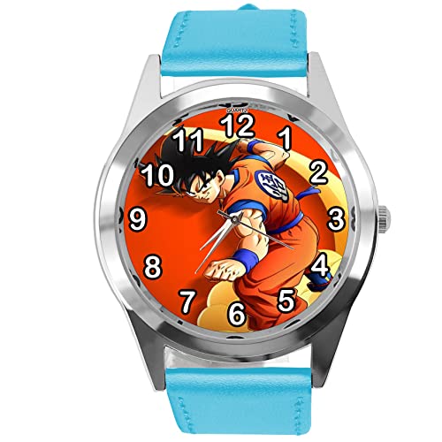 Blaue Lederarmbanduhr für Anime-Fighters-Fans von TAPORT