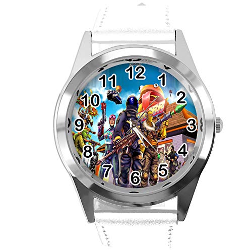 FG2 Armbanduhr, rund, Leder, Weiß von TAPORT