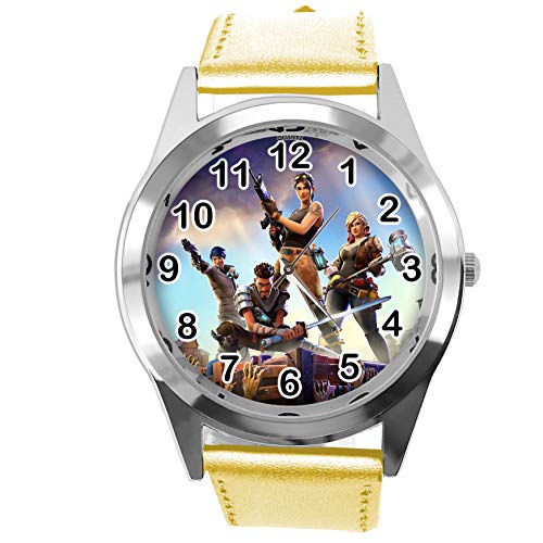 TAPORT Gold Leder Runde Uhr FG3, gold, Gurt von TAPORT