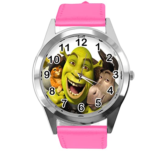 Hot Pink Leder Runde Uhr fur Ogre-Fans von TAPORT