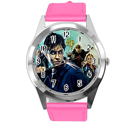 Quarz-Armbanduhr für Zauberer-Fans E3, Leder, rund, Pink von TAPORT