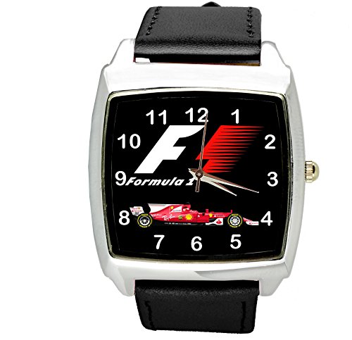 TAPORT Herren Uhr Analog Quarzwerk mit Leder Armband Sport Quadrat Schwarz von TAPORT