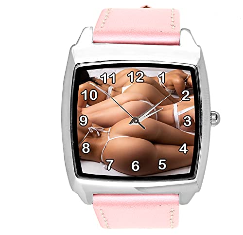 TAPORT Quadratische Quarz-Armbanduhr fur Hot Ass Fans E2, Rosa von TAPORT