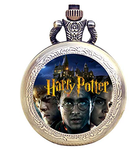 Taport® Taschenuhr mit Harry-Potter-Gravur, Quarz-Taschenuhr, bronzefarben, inkl. Ersatzbatterie und Geschenkbeutel von TAPORT