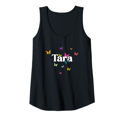 Damen TARA - Schöner Mädchen Name mit bunten Schmetterlingen Tank Top Damen TARA - Schöner Mädchen Name mit bunten Schmetterlingen Tank Top von TARA Tochter Enkel Geburtstag Geschenkideen