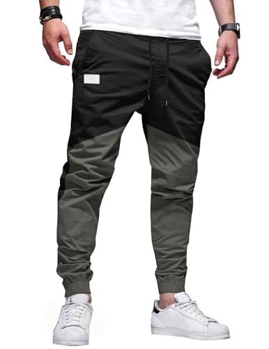 TARAINYA Hose Herren Chino Jogginghose Baumwolle Stretch Cargohosen Kordelzug Männer mit Taschen von TARAINYA