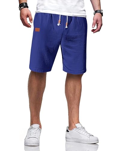 TARAINYA Kurze Hosen Herren Baumwolle Leinen mit Gummizug Freizeithose Casual Shorts Sommer Leicht mit Taschen Denim 3XL TARAINYA Kurze Hosen Herren Baumwolle Leinen mit Gummizug Freizeithose Casual Shorts Sommer Leicht mit Taschen Denim 3XL von TARAINYA