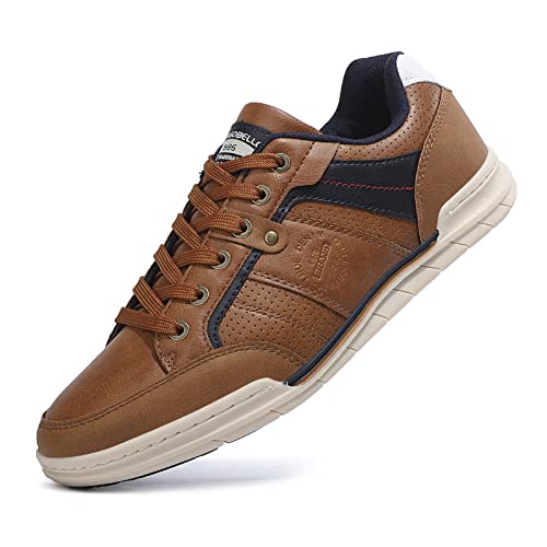 TARELO Sneaker Herren Freizeitschuhe Mode Schuhe Braun 45 von TARELO SINCE 1986