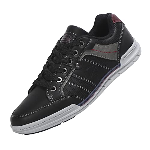 TARELO Sneaker Herren Freizeitschuhe Mode Schuhe Schwarz 45 von TARELO SINCE 1986