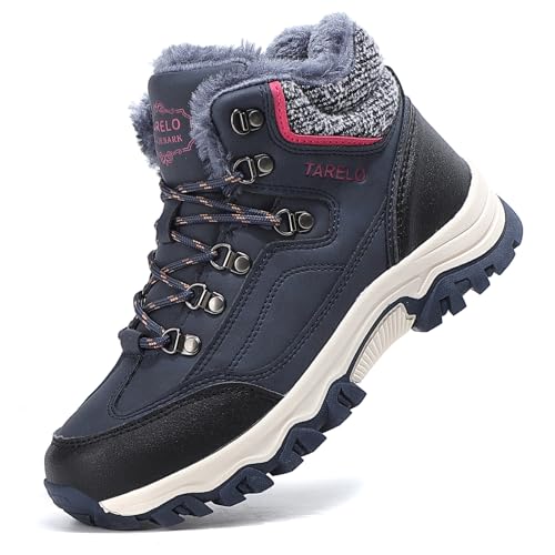 TARELO Winterschuhe Damen Rutschfest Winterstiefel Blau 41 von TARELO SINCE 1986