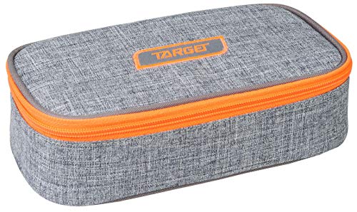 TARGET Unisex-Adult Compact Geo Pencil case, Grey/Orange, One Size von TARGET