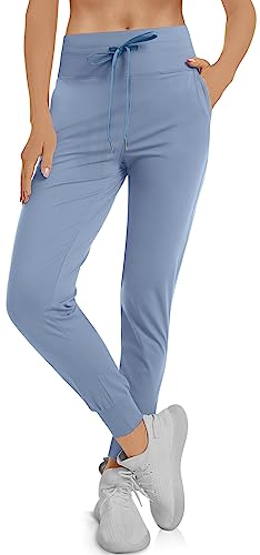 TARSE Damen Jogginghose mit Taschen und Kordelzug Lounge Running Sweatpants, Hell, blau, X-Groß von TARSE