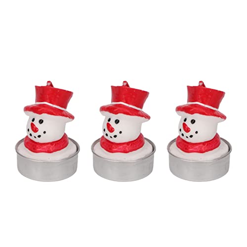 3-teiliges Schneemann-Kerzen-Set, Rauchfreies Paraffinwachs, Lange Brenndauer, Geschenk, Dekorative Weihnachtskerzen von TARSHYRY