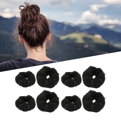 BlackHair StylingHot Hair Donut Bun Ring Maker für Frauen, 2 Größen, Einfach zu Bedienen, Weicher Schwamm von TARSHYRY