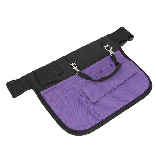 Große Krankenschwester-Hüfttasche mit Mehreren Schlitzen und Taschen, Strapazierfähigem Oxford-Stoff, Ausweishalter (Purple) von TARSHYRY