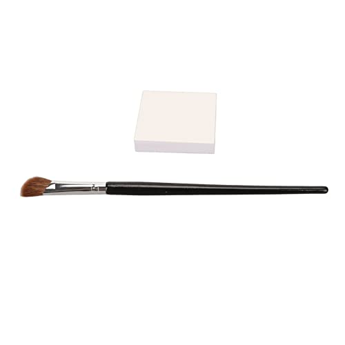 Make-up-Paletten-Nasenpinsel-Set aus Papier – Sichelförmiger Nasen-Schattenpinsel für Zartes Make-up mit 50 Stück Nagelfärbepapier, Praktische Verwendung und Farbmischung von TARSHYRY